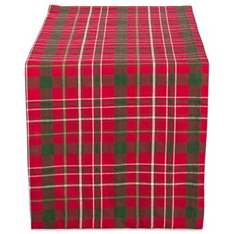DII Christmas Plaid Table Runner