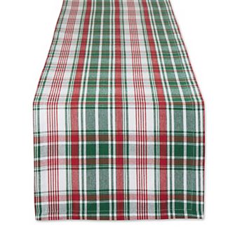 DII Christmas Plaid Table Runner
