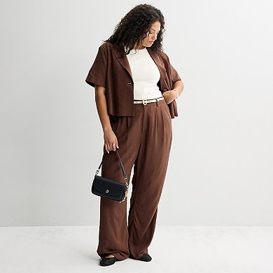 Juniors' Plus Size SO® Short Sleeve Blazer