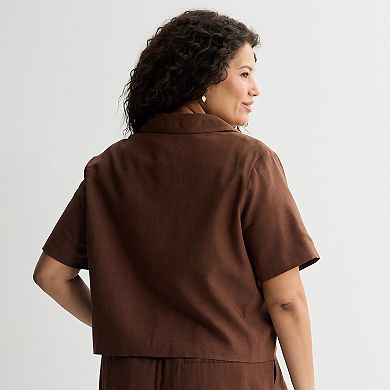 Juniors' Plus Size SO® Short Sleeve Blazer