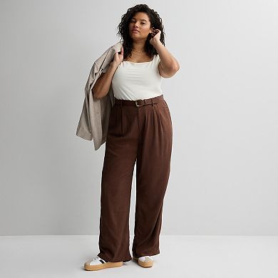 Juniors' Plus Size SO® Short Sleeve Square Neck Top