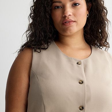 Juniors' Plus Size SO® High Neck Vest