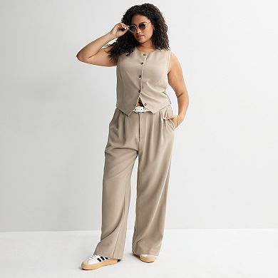 Juniors' Plus Size SO® High Neck Vest