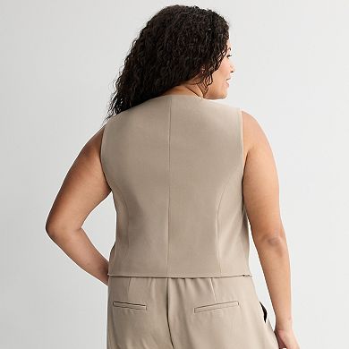 Juniors' Plus Size SO® High Neck Vest