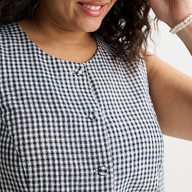 Juniors' Plus Size SO® Gingham Crewneck Vest