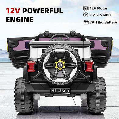 2-Seater 12V Ride-On Truck, 4WD, Remote Control & Spring Suspension