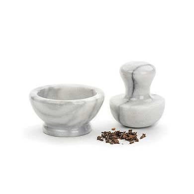 RSVP International Marble Spice Grinder - White