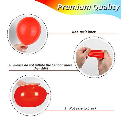 31 Pcs 12 Inch Balloons in Red Blue Yellow and Cow Print for Party