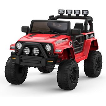 12V 4.5AH Kids Ride-On Truck, 2-Seater All-Terrain RC Car w/ Music