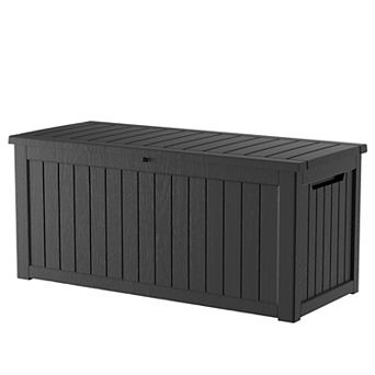 230 Gal. Wicker Resin Outdoor Patio Storage Deck Box