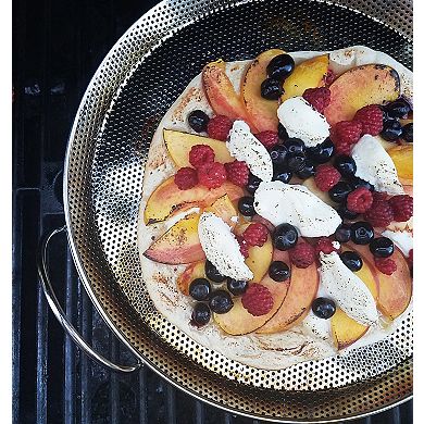 RSVP International Endurance® BBQ Pizza Pan - Precision Pierced Stainless Steel