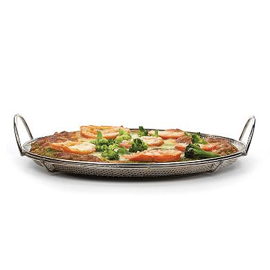 RSVP International Endurance® BBQ Pizza Pan - Precision Pierced Stainless Steel