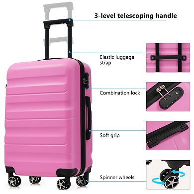 6-Piece Carry-On Hardside Luggage Set with Dual Spinner Wheels