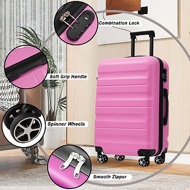 6-Piece Carry-On Hardside Luggage Set with Dual Spinner Wheels