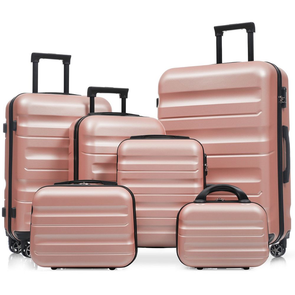 ノベルティセット 6type＋12type 6-Piece Carry-On Hardside Luggage Set with Dual Spinner Wheels