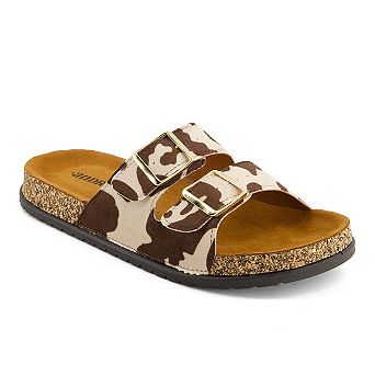 Andrea Women's Cowhide Print Footbed Sandals 36880