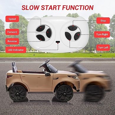 12V Licensed Land Rover Kids Ride-On Car w/ Parental Remote & LED Lights