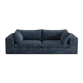 Whisen 39.8'' Corduroy Fabric Cloud Sofa Loveseat Deep Seat Couch