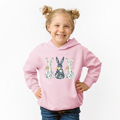 Three Blue Willow Bunnies - Toddler Hoodie