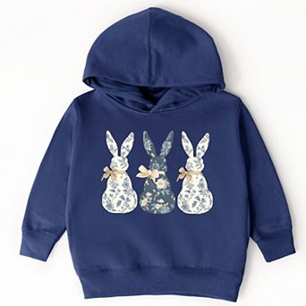 Three Blue Willow Bunnies - Toddler Hoodie