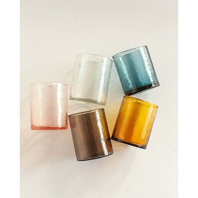Handblown Hammered Glasses - Set of 4