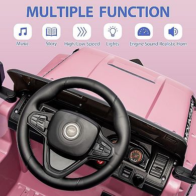 12V Kids Electric Ride-On Truck w/ Remote Control, LED Lights, Music & Horn