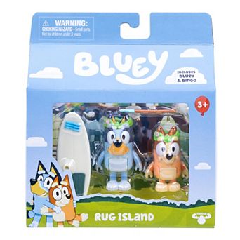 Bluey Rug Island 2 pc Action Figure Set
