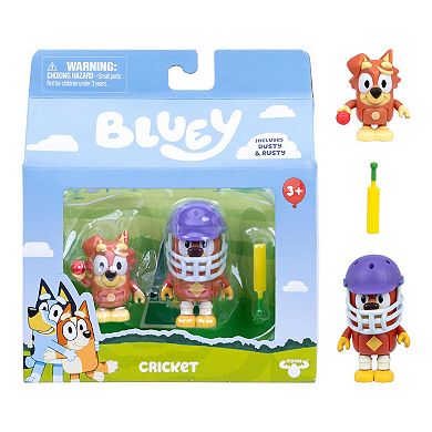 Bluey Rusty & Dusty 2-Piece Cricket Action Figure Set