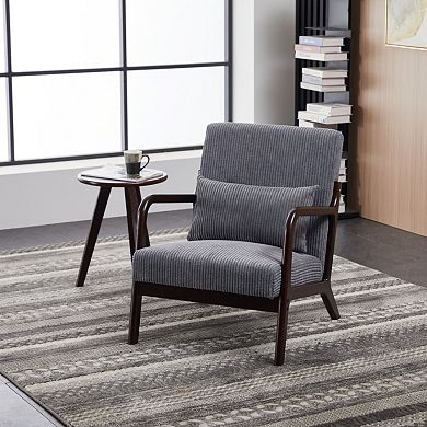 Vintage Mid Century Accent Chair & Coffee Table Set for Living Rooms and Bedroom