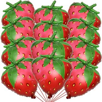 12 Pack Giant Strawberry Balloons 23 Inch for Berry First Birthday Party Themed Decorations