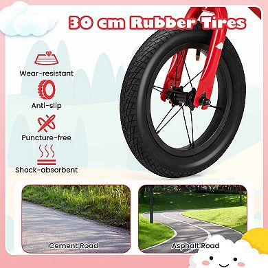 12 Inch Toddler Balance Bike with Adjustable Handlebar and Seat