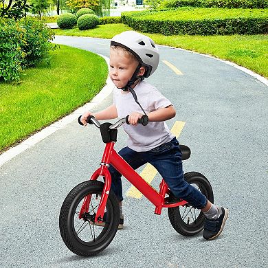 12 Inch Toddler Balance Bike with Adjustable Handlebar and Seat