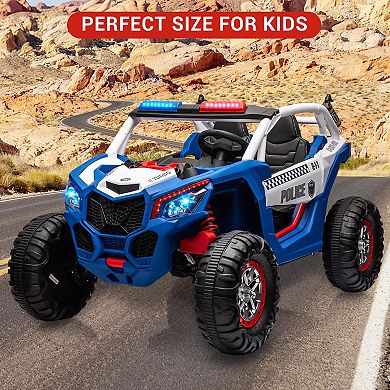 24V Kids 2-Seater Electric Ride-On UTV with Remote Control, 4WD, 4 Shock Absorbers,MP3 Player
