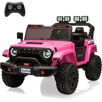24V 2-Seater Kids Ride-On Truck,Remote Control, 3 Speeds & LED Lights