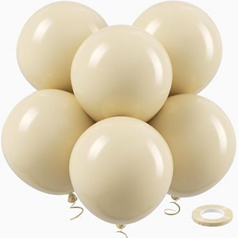 18 Inch White Sand 35 pc Thick Latex Balloons for Birthday Baby Shower Graduation Party Decor