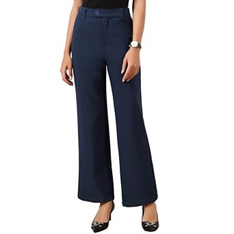 Wide Leg Pants for Women's High Waisted Business Work Casual Trousers Straight Suit Pant