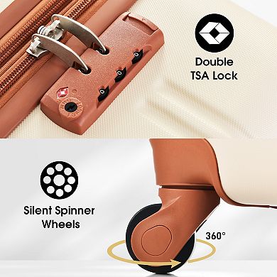 Spinner Luggage Sets of 4 + 9 Storage Bags with TSA Lock