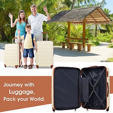 Spinner Luggage Sets of 4 + 9 Storage Bags with TSA Lock