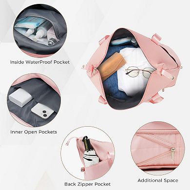 Carry On Luggage Sets of 4 ABS Suitcase with Travel Bag