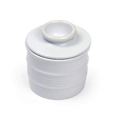 RSVP International Stoneware Butter Pot - White