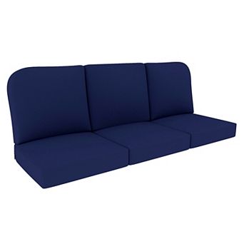 Covers&All 22"x 24" Outdoor Deep Seat Cushion Set of 3 Seat & Back Patio Furniture Cushion