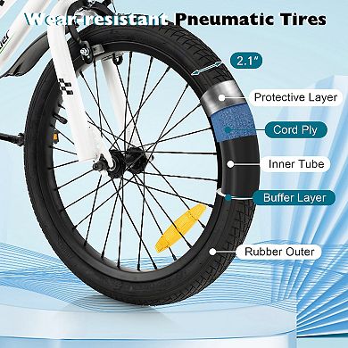 16 Inch Kids Bike with Removable Training Wheels