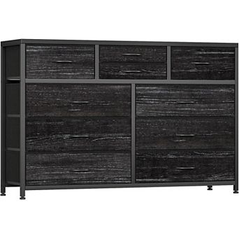 TV Stand Dresser with 10 Fabric Drawers, Entertainment Center for 50" TVs