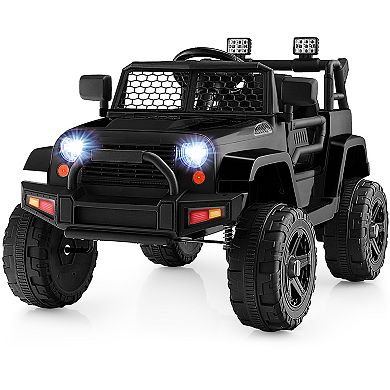 Gymax 12V Kids Ride On Truck Car Electric Vehicle Remote w/ Music & Light Pink