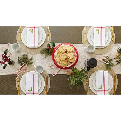 DII Christmas Jacquard Snowflakes Table Runner
