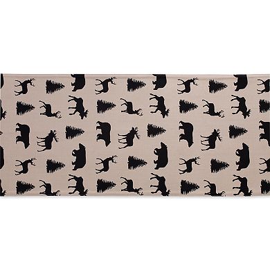 DII Mountain Trail Plaid Reversible Embellished Table Runner