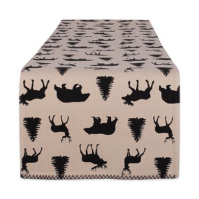 DII Mountain Trail Plaid Reversible Embellished Table Runner