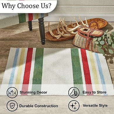 Park Designs Camp Stripe Hooked Indoor Rug 2' x 3'