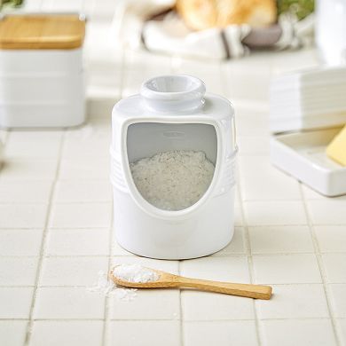 RSVP International White Stoneware Salt Pig