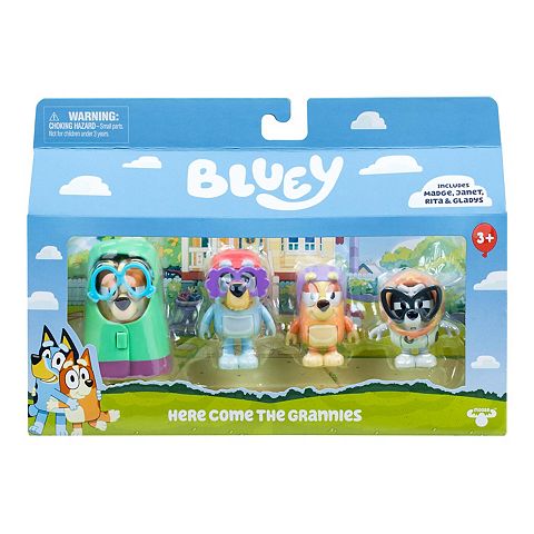 Детские фигурки Bluey Here Come The Grannies 4-Pack Action Figure Set